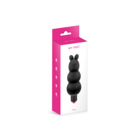Vibromasseur stimulateur noir 7 vitesses silicone waterproof 